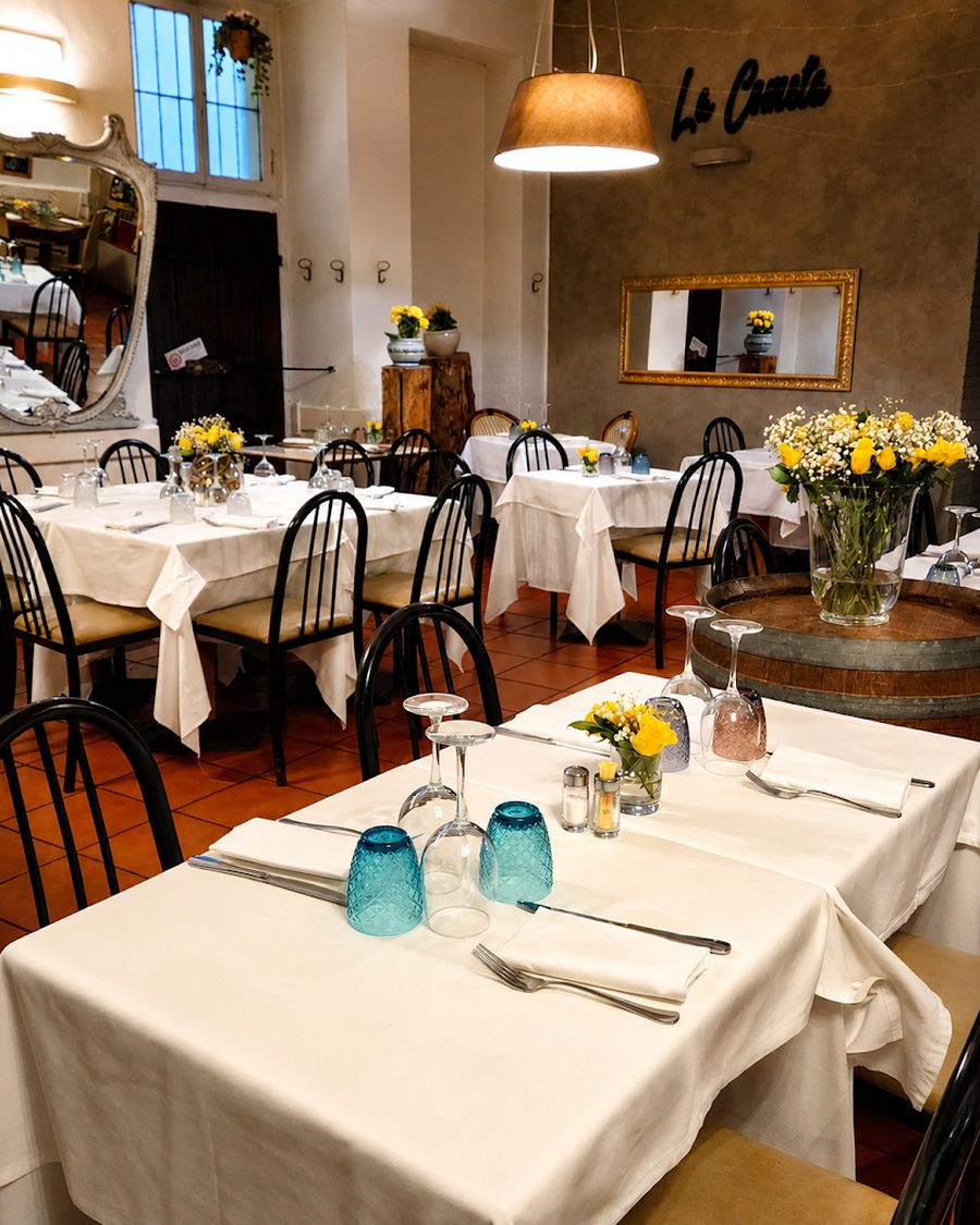 Sala del ristorante La Cometa a Milano