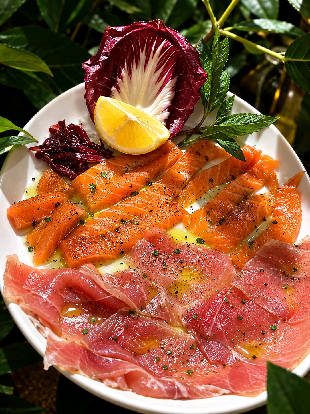 Carpaccio di tonno e salmone